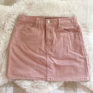Forever 21 pink jean skirt